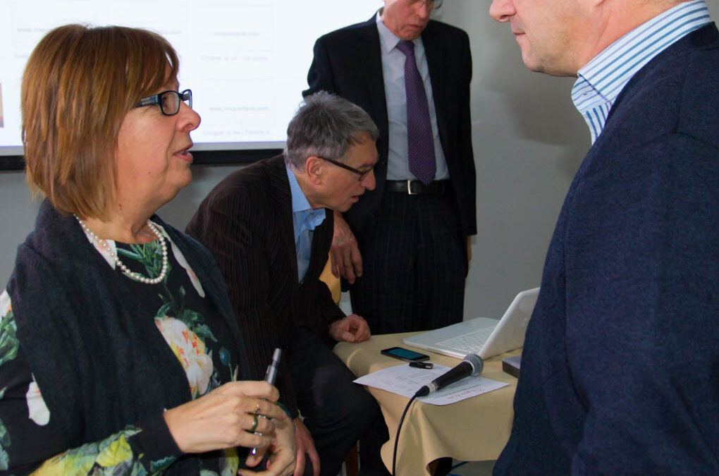 Final conference preparations with Dr. Marlène Boudreault, conference organizer.