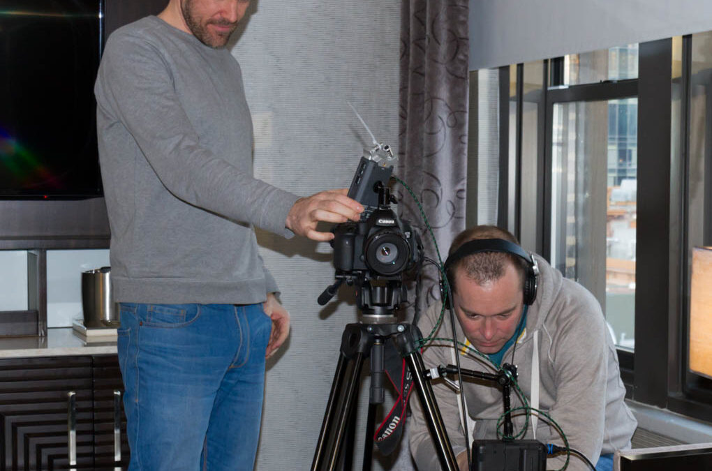 Robert and Brian of Noovo Creative making the LDN Movie in NY before the conference