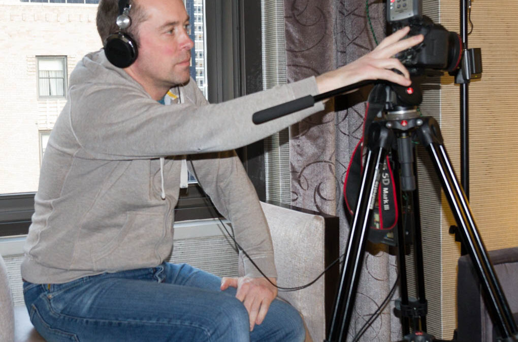 Robert Jones of Noovo Creative making the LDN Movie in NY before the conference