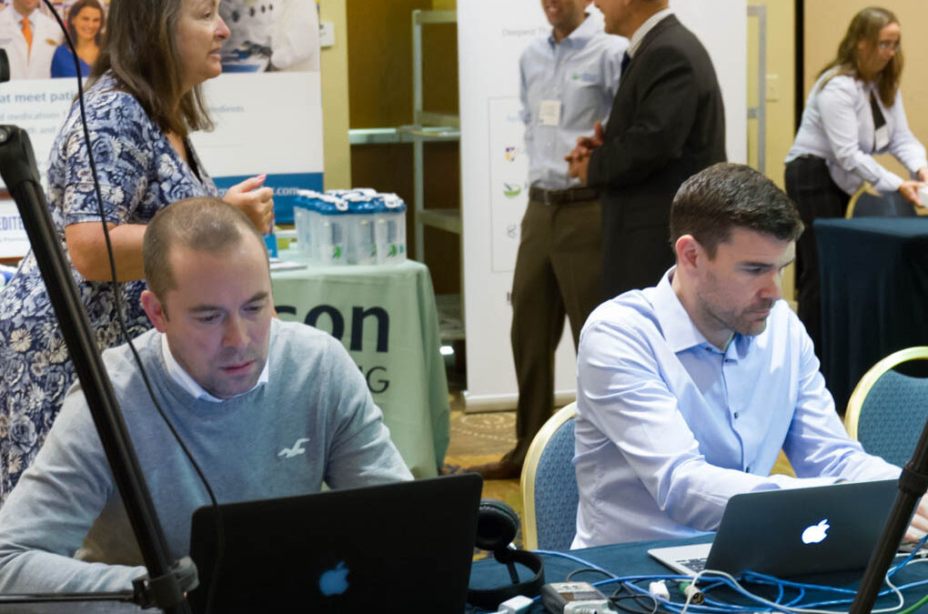 Noovo Creative team preparing to live stream the conference