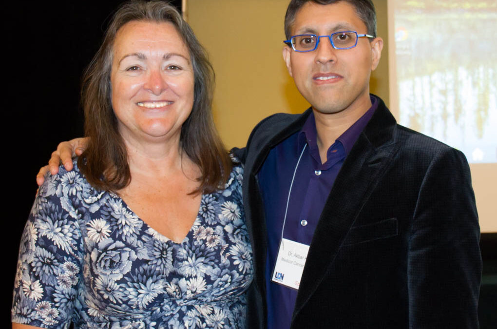Dr. Khan with Linda Elsegood, director of LDN Research Trust UK, and conference organizer
