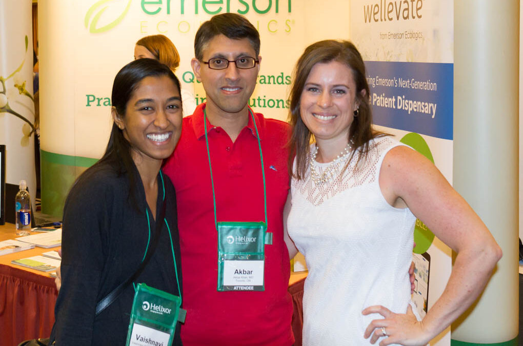Dr. Khan with Dr. Vaishna Sathiamoorthy (left) and Dr. Jordan Robertson (right)