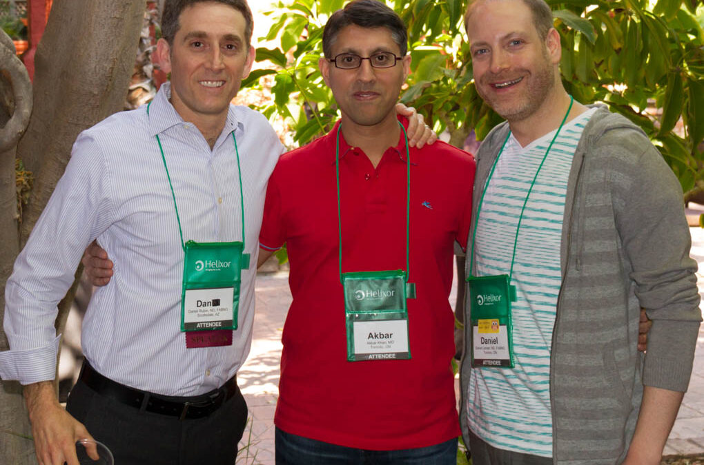 Dr. Khan with Dr. Dan Rubin (left) and Dr. Dan Lander (right)