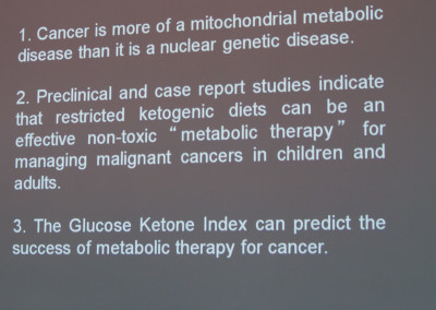 Dr. Seyfried's summary about cancer as a metabolic disease.