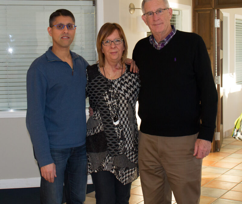 Dr. Khan, Dr. Boudreault and Dr. Seyfried relaxing at the spa after the conference.