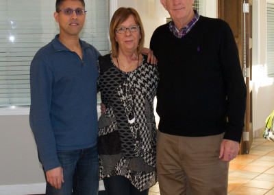 Dr. Khan, Dr. Boudreault and Dr. Seyfried relaxing at the spa after the conference.