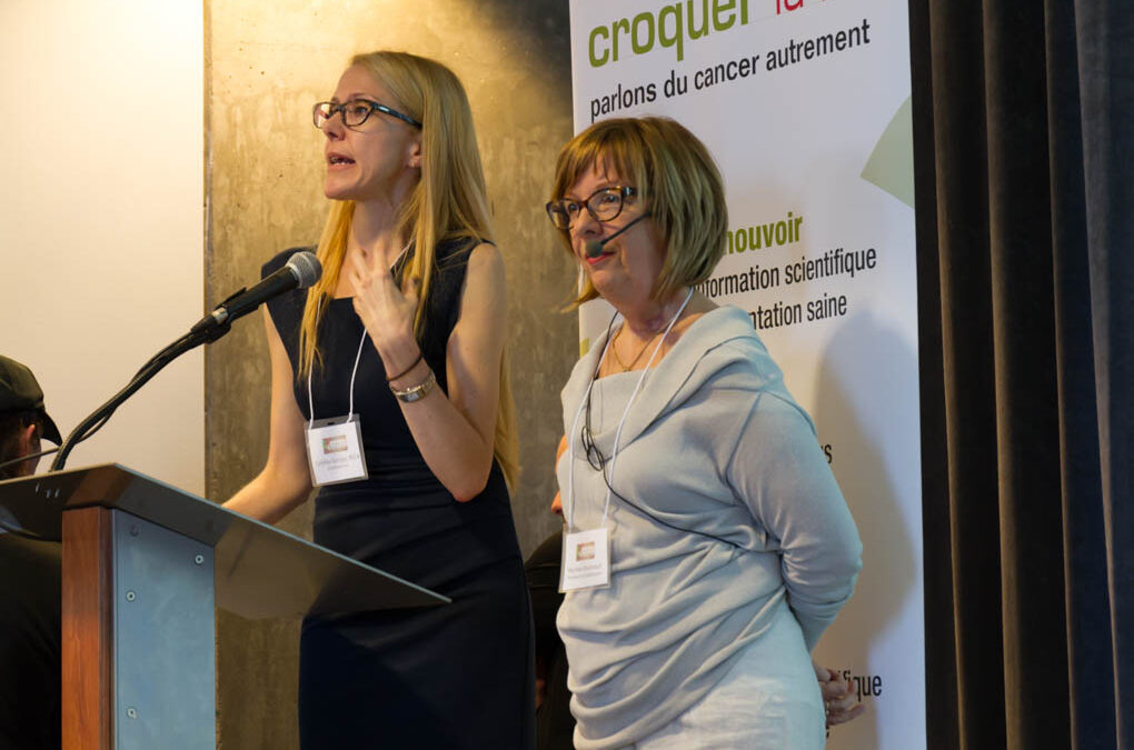 Dr. Marlène Boudreault speaking about anti-inflammatory diet with Dr. Cynthia Gariépy.