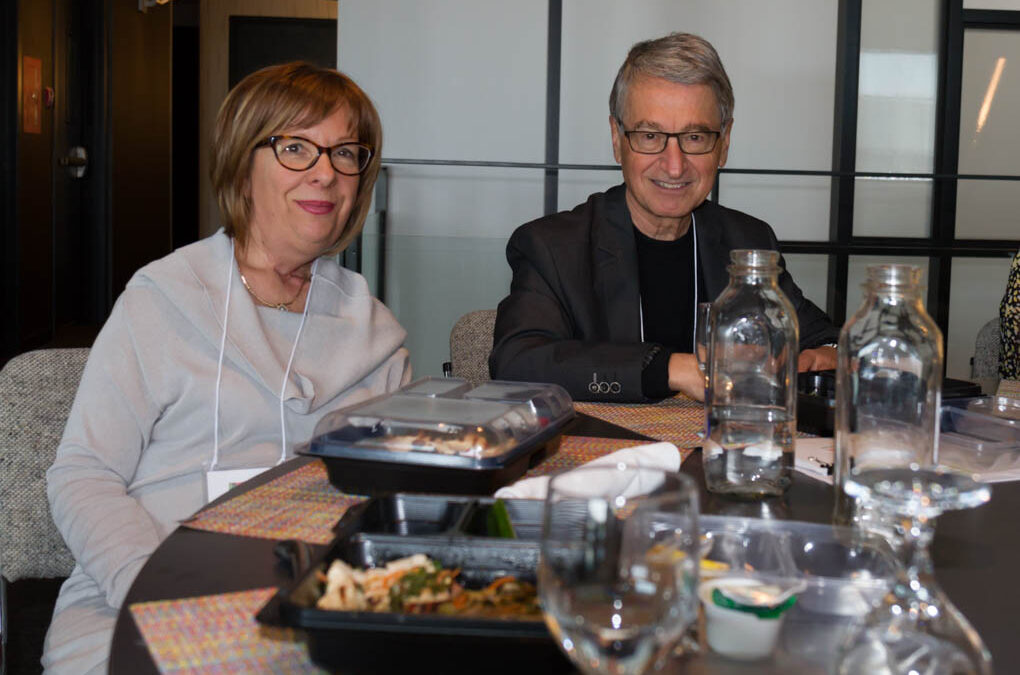 Dr. Marlène Boudreault taking a lunch break with Mr. Gérard Marinovich.
