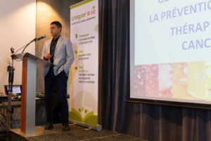 Dr. Khan speaking about cancer prevention and non-toxic therapy.