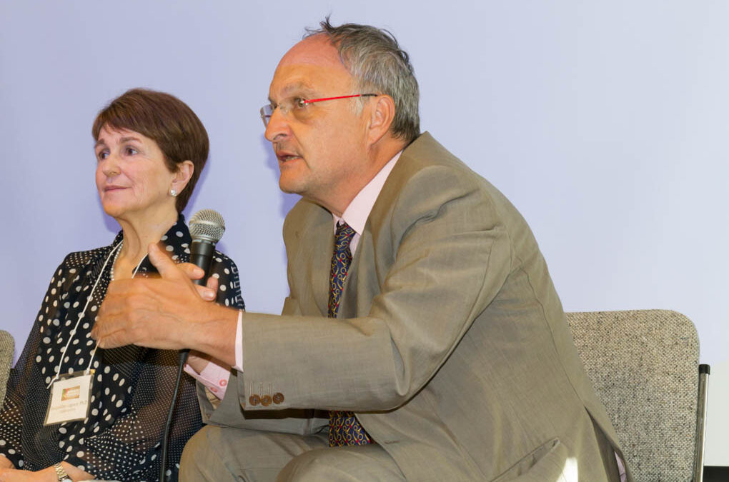 Dr. Laurent Schwartz answers questions from the audience.