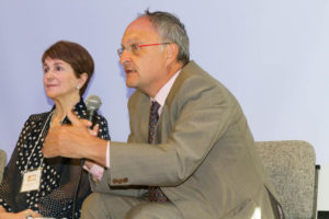 Dr. Laurent Schwartz answers questions from the audience.