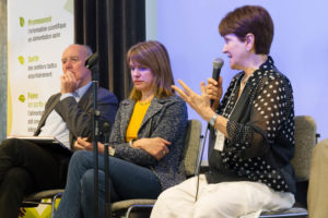 Jacqueline Lagacé, PhD answers questions from the audience.