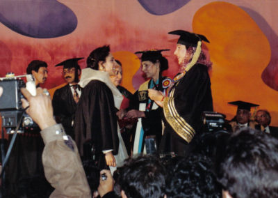 Medicor president Dr. Humaira Khan (left), graduation ceremony