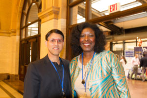 Dr. Khan with Dr. Christine Salter, integrative medicine specialist