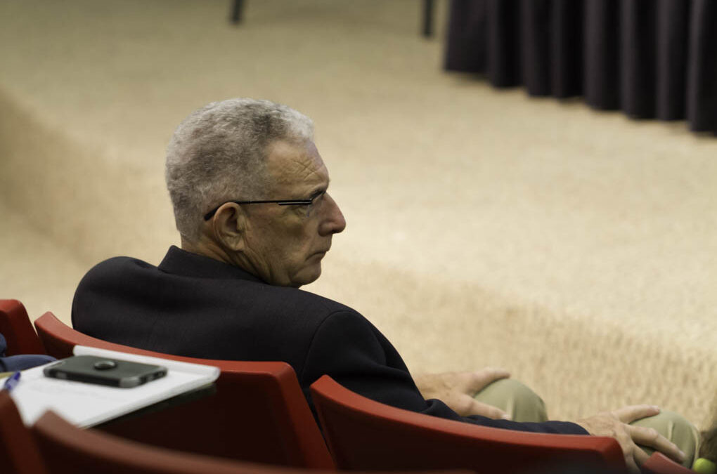 Dr. Thomas Seyfried listening to another lecture on cancer metabolism.