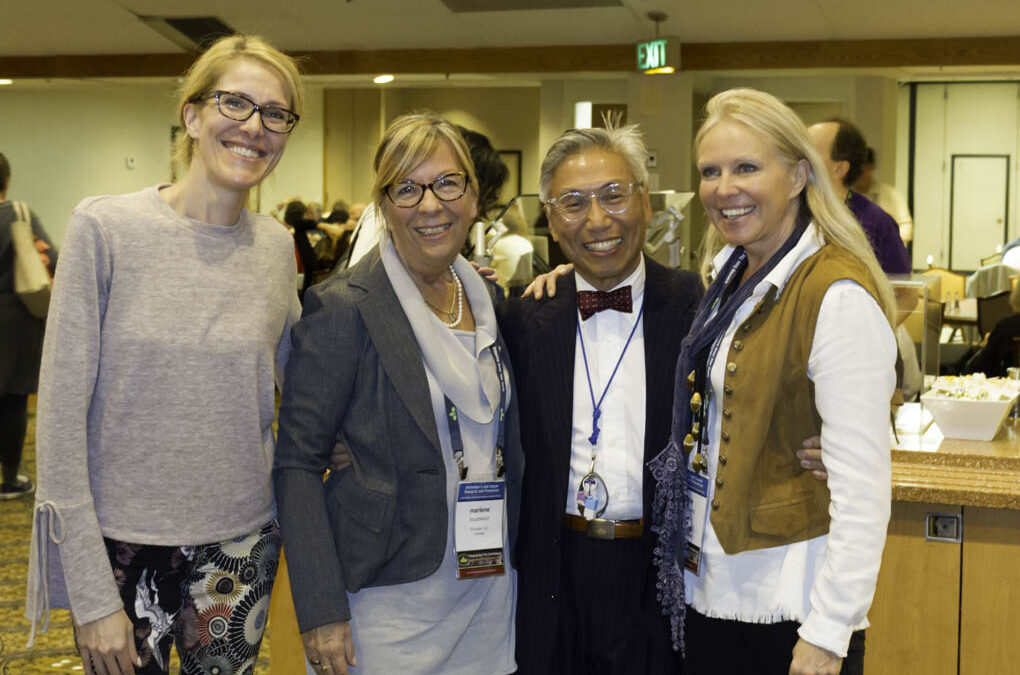 Dr. Gariépy, Dr. Yu, Dr. Boudreault and Jane McLelland getting together at lunch time.
