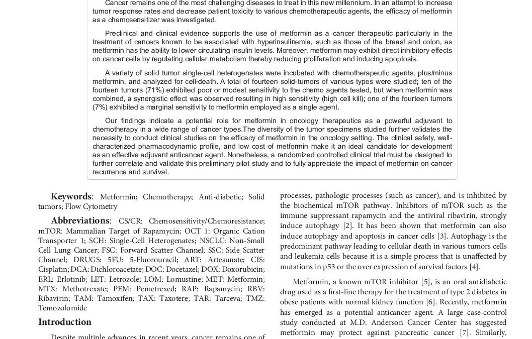 Khan Bradford – Individualizing Chemotherapy Metformin DCA
