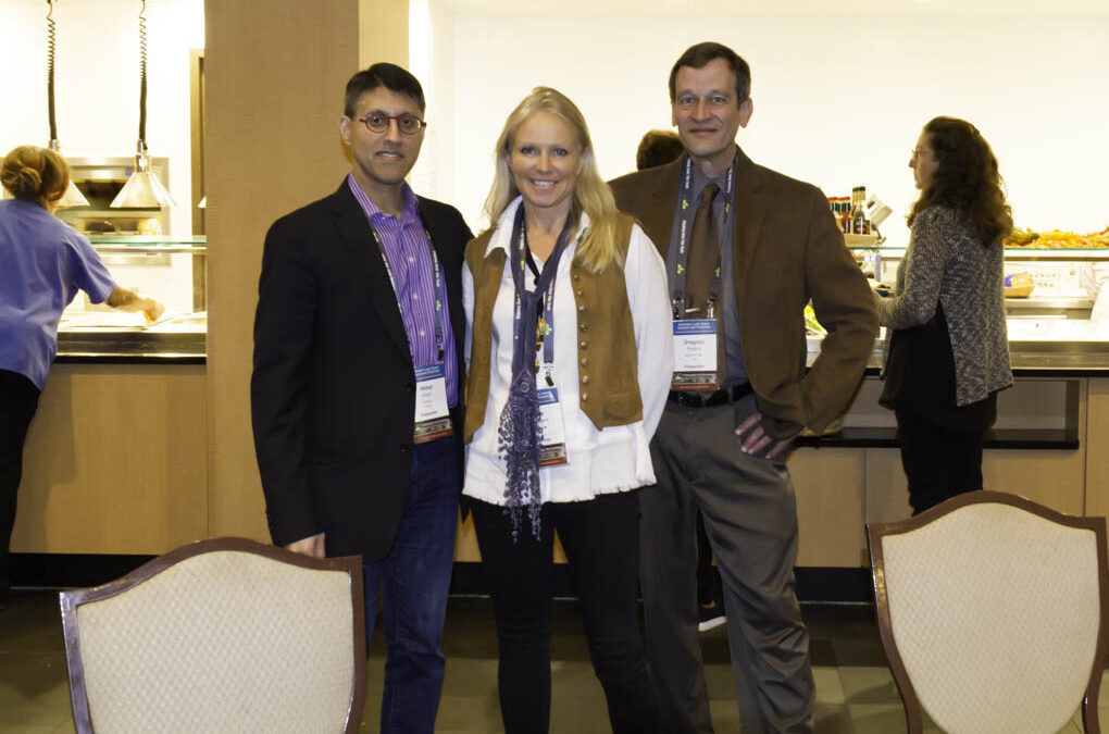 Dr. Khan with presenters Jane McLelland (author, physiotherapist and 2 time cancer survivor) and Dr. Greg Riggins MD, PhD, professor of neurosurgery at Johns Hopkins University.
