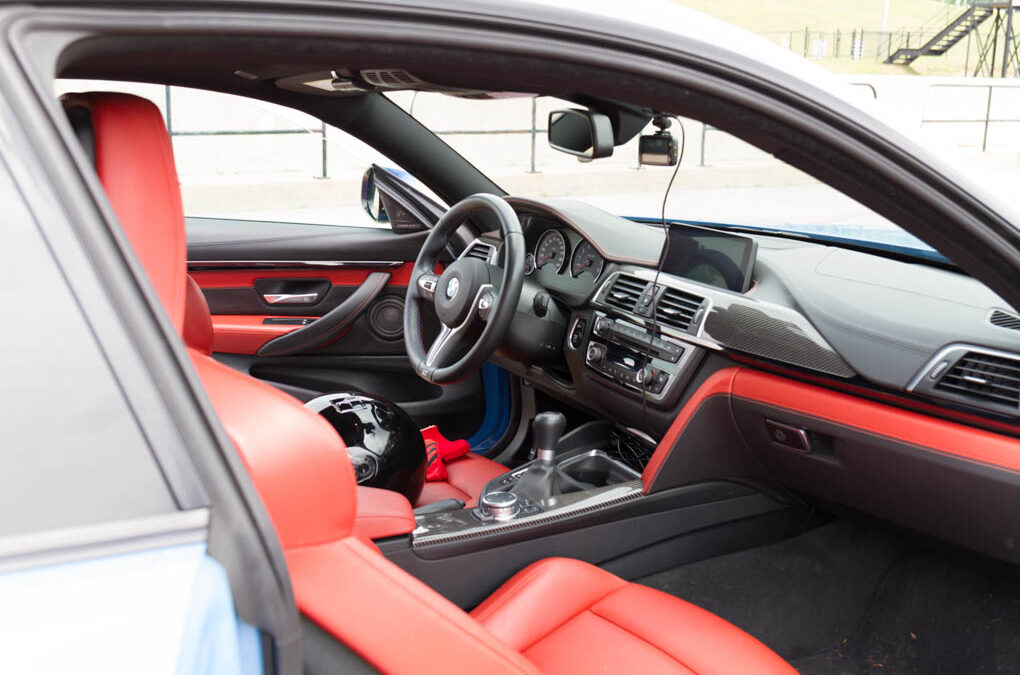 Dr. Khan preparing to drive the M4 on the GP track