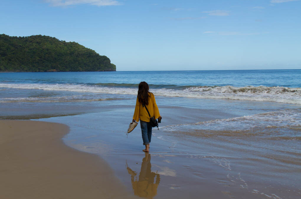 Dr. Humaira Khan enjoys the beautiful beaches of Trinidad