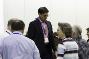 Interacting with the audience.