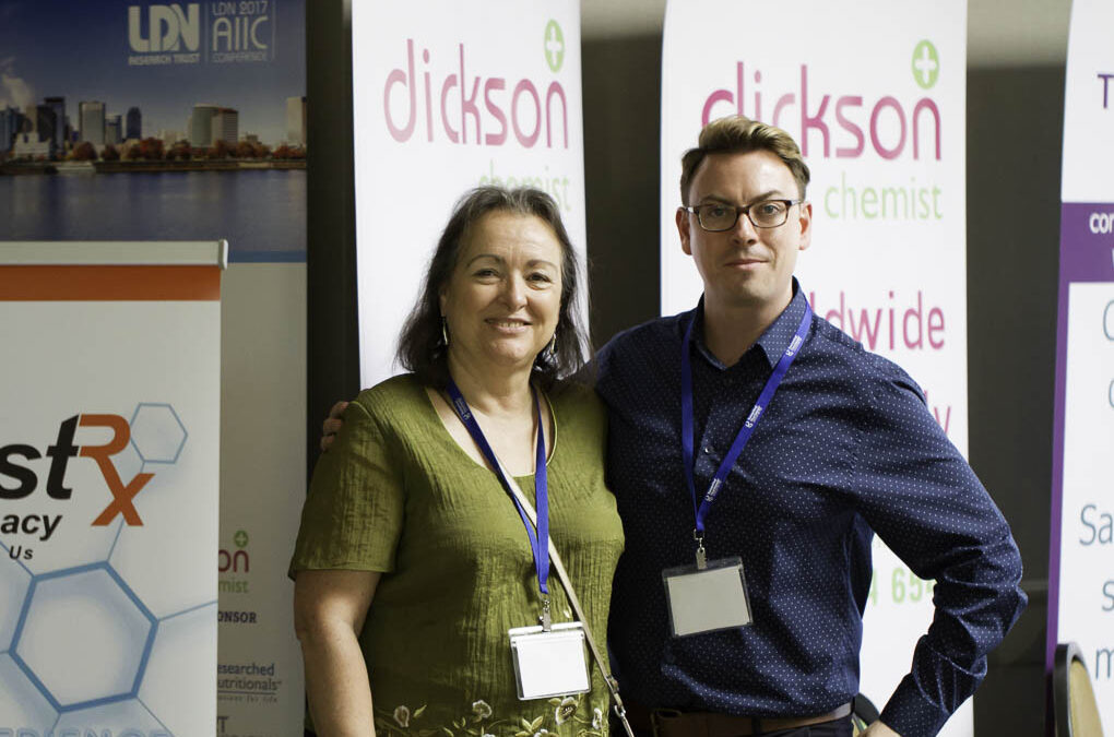 Founder of the LDN Research Trust Linda Elsegood with Stephen Dickson