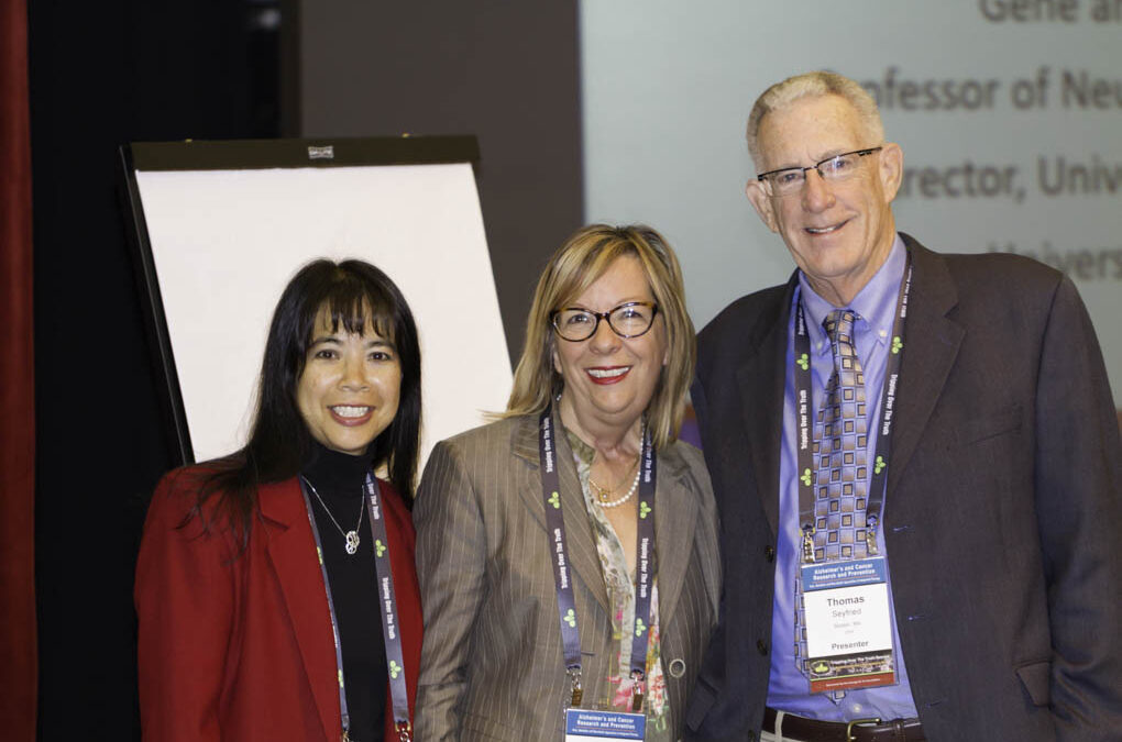 Deanna Won with Dr. Marlène Boudreault and Dr. Tom Seyfried.