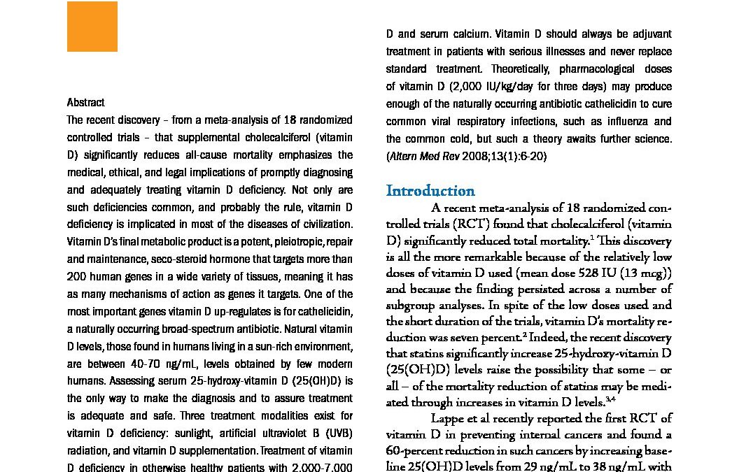 Vit D in Clinical Practice