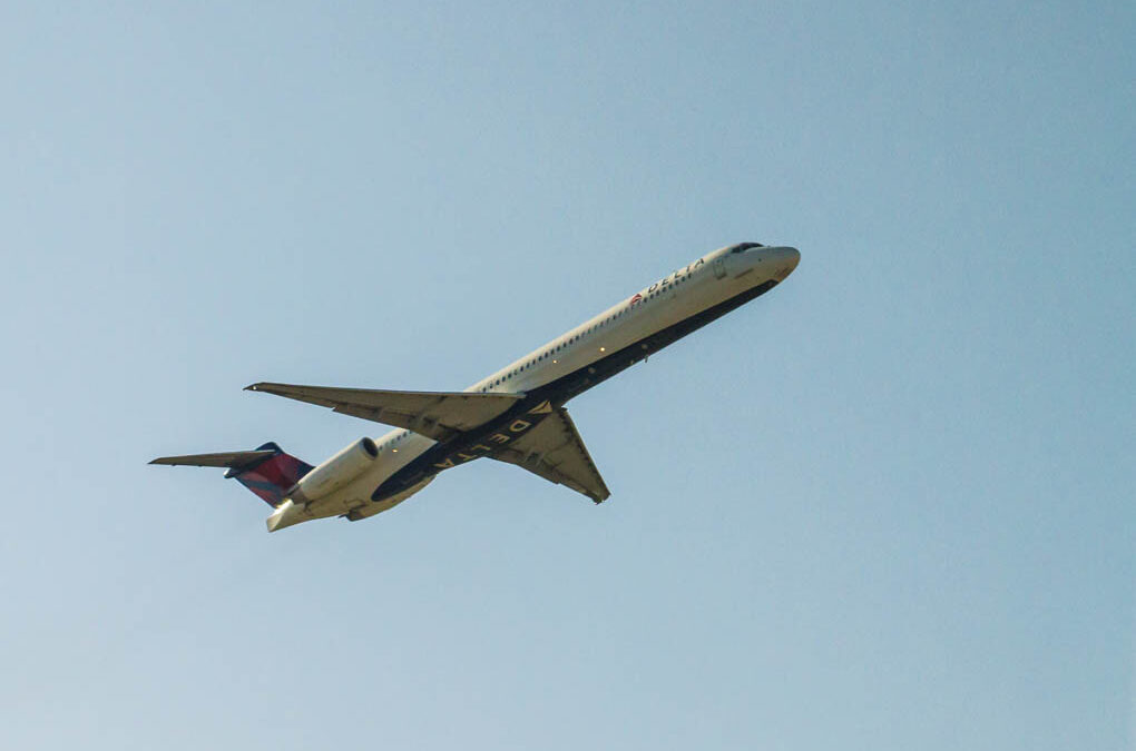 Delta aircraft takeoff from Hartsfield-Jackson Airport
