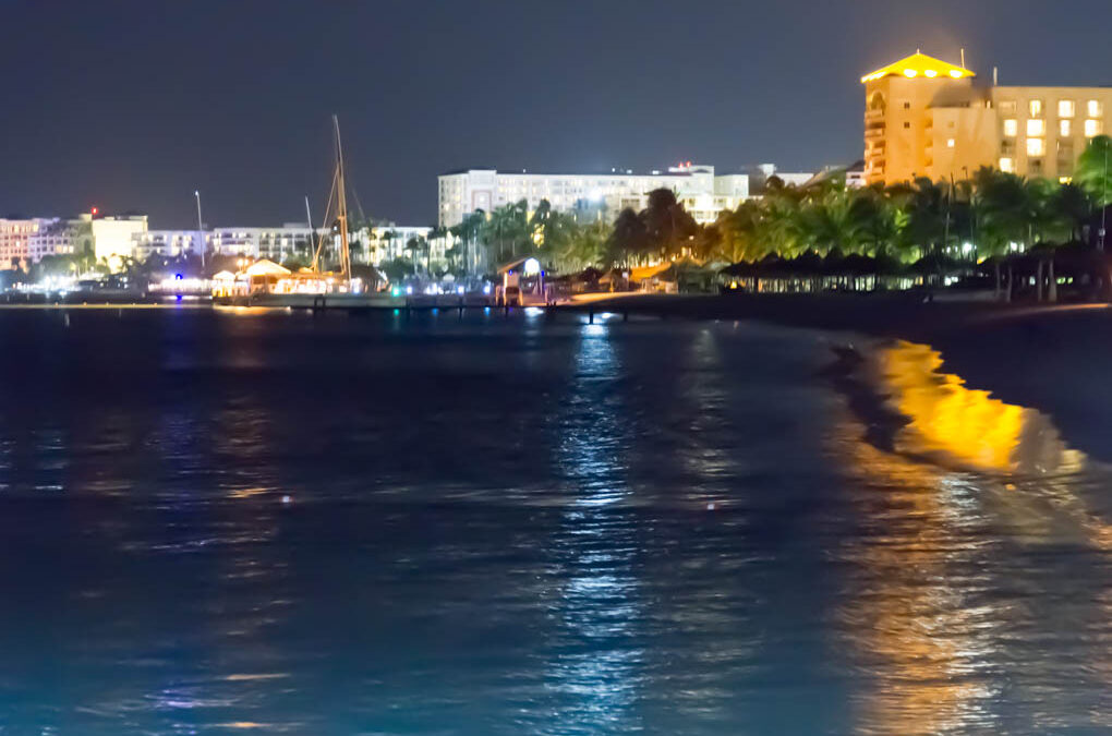 View of the beach from the catamaran cruise