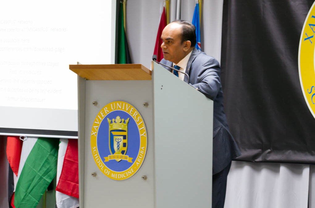 Dr. Dubey, dean of Xavier opens the conference